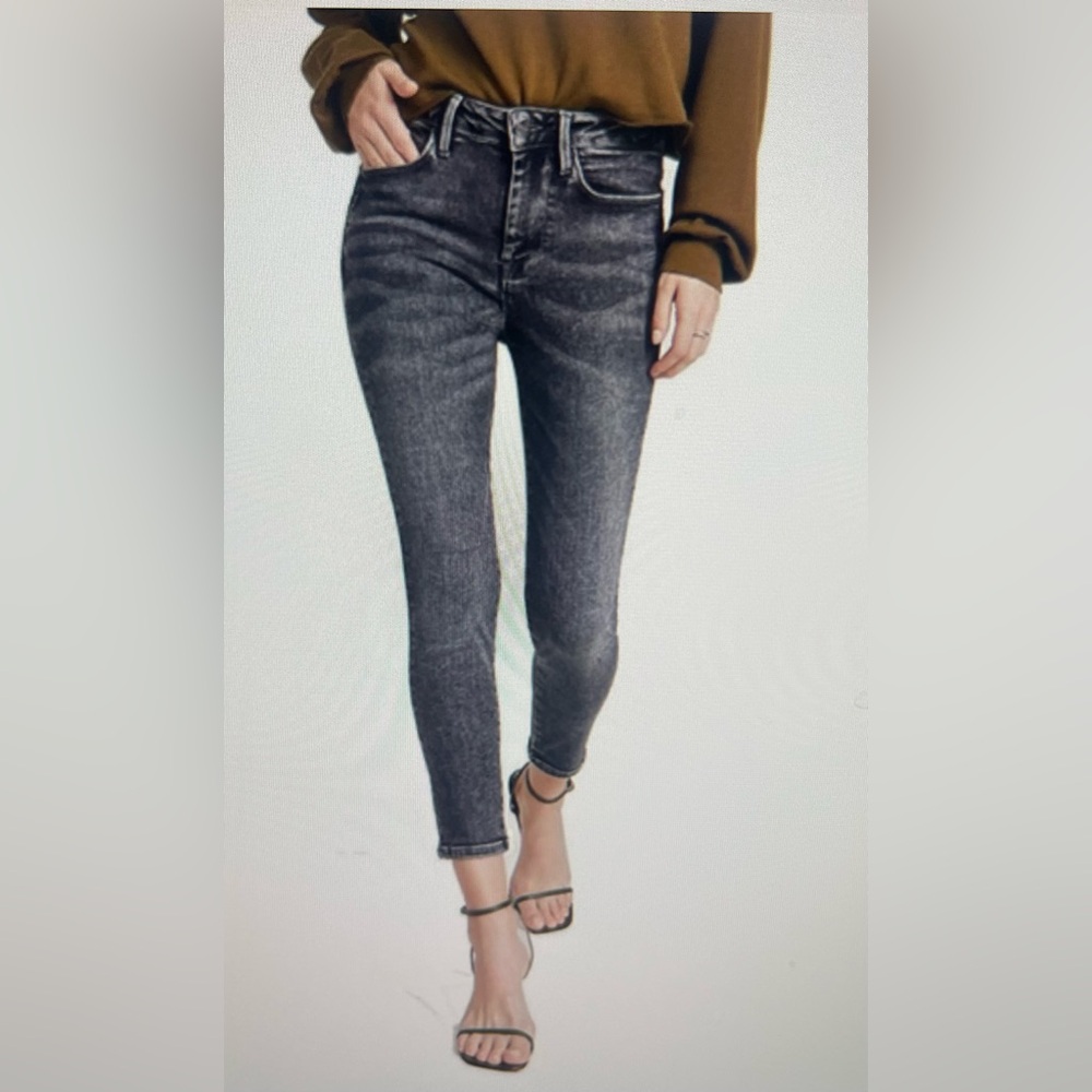 Women's Grey FRAME Le One Skinny Denim - 2
